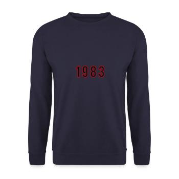 1983 Year Number - Unisex Sweatshirt - navy - Front - Alina (178cm) & Michal (187cm)