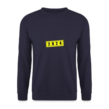 2024 year - Unisex Sweatshirt - navy - Front - Alina (178cm) & Michal (187cm)