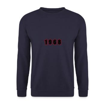 1968 Year Birthday - Unisex Sweatshirt - navy - Front - Alina (178cm) & Michal (187cm)