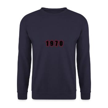 1970 Année Anniversaire - Sweat-shirt Unisexe - marine - Devant - Alina (178cm) & Michal (187cm)