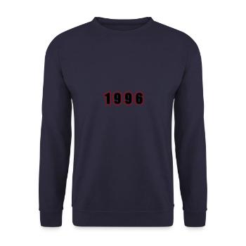 1996 Year Birthday - Unisex Sweatshirt - navy - Front - Alina (178cm) & Michal (187cm)