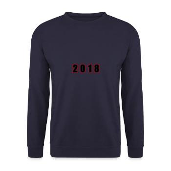 2018 Year Birthday - Unisex Sweatshirt - navy - Front - Alina (178cm) & Michal (187cm)