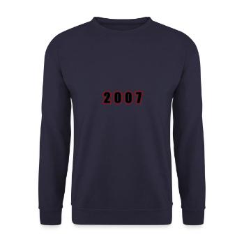 2007 Year Birthday - Unisex Sweatshirt - navy - Front - Alina (178cm) & Michal (187cm)