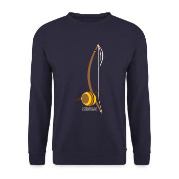 Capoeira Berimbau Instrument Music Power 2 - Unisex Sweatshirt - navy - Front - Alina (178cm) & Michal (187cm)
