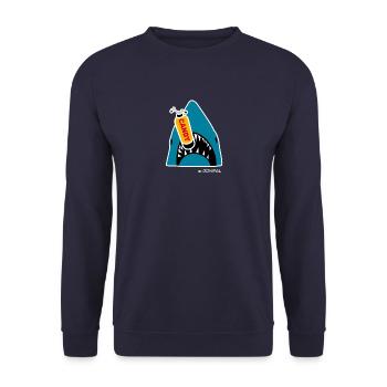 Shark Candy - Sweat-shirt Unisexe - marine - Devant - Alina (178cm) & Michal (187cm)