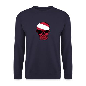 Anarcho Skull Anarchy anarchy - Unisex Sweatshirt - navy - Front - Alina (178cm) & Michal (187cm)