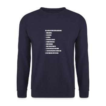 10regeln-white2 - Sweat-shirt Unisexe - marine - Devant - Alina (178cm) & Michal (187cm)