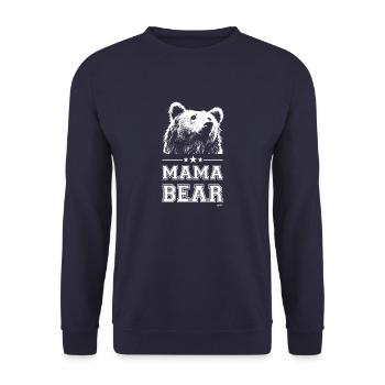 Mama Bear - Unisex Sweatshirt - navy - Front - Alina (178cm) & Michal (187cm)