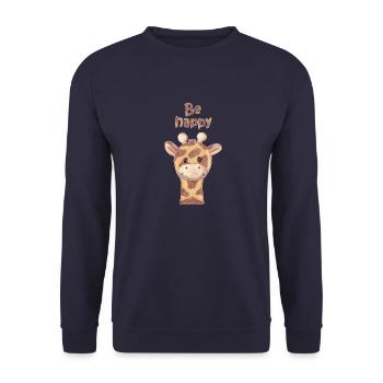Girafe - Sweat-shirt Unisexe - marine - Devant - Alina (178cm) & Michal (187cm)