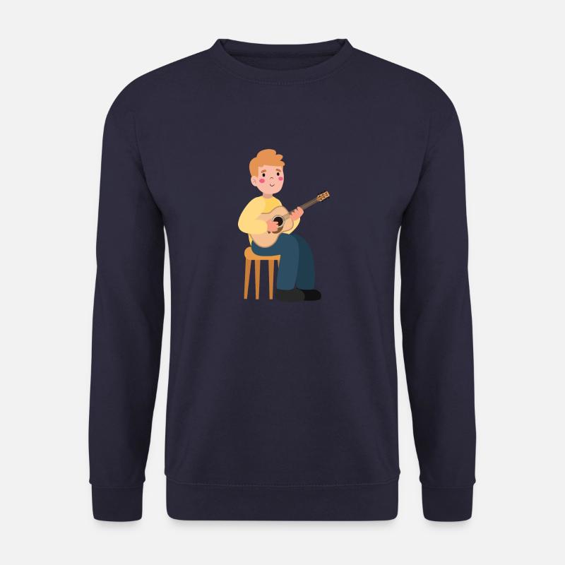 Boy plays guitar - Unisex Sweatshirt - navy