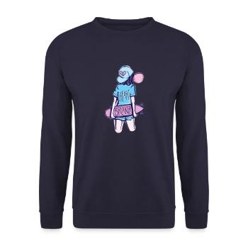 Heart breaker skater girl - Unisex Pullover - Navy - Vorne - Alina (178cm) & Michal (187cm)