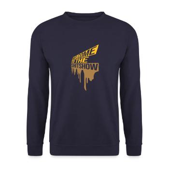 Tropfen Welcome Shitshow - Unisex Pullover - Navy - Vorne - Alina (178cm) & Michal (187cm)