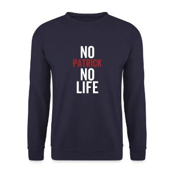 Kein Patrick Kein Leben - Unisex Pullover - Navy - Vorne - Alina (178cm) & Michal (187cm)