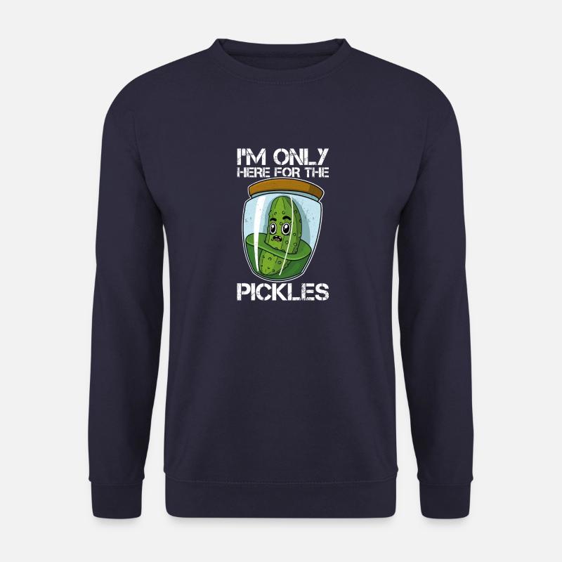 pickling cucumbers saying eating vegetables - Unisex Sweatshirt - navy