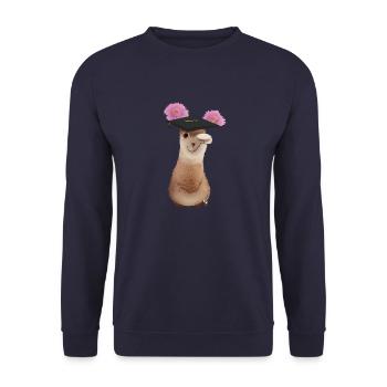 Bachelor Schulabschluss Alpaka Studium Absolvent - Unisex Pullover - Navy - Vorne - Alina (178cm) & Michal (187cm)