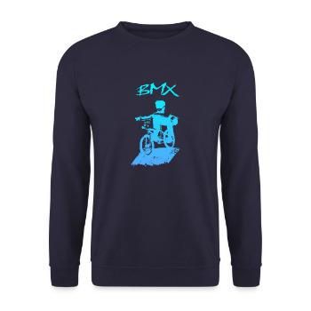 bmx race racing - Sweat-shirt Unisexe - marine - Devant - Alina (178cm) & Michal (187cm)