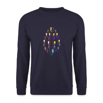 La pointe de la flèche de cupidon. - Sweat-shirt Unisexe - marine - Devant - Alina (178cm) & Michal (187cm)