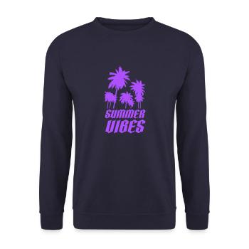 Ambiance estivale - Sweat-shirt Unisexe - marine - Devant - Alina (178cm) & Michal (187cm)