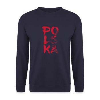 Polen Reise Flagge Herkunft Polska Heimat - Unisex Pullover - Navy - Vorne - Alina (178cm) & Michal (187cm)