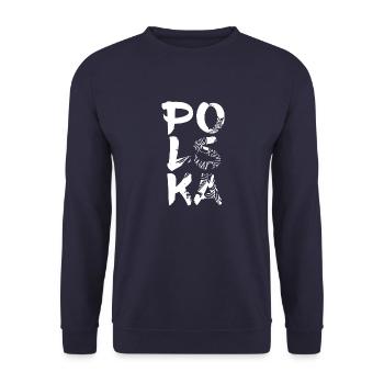 Polen Reise Flagge Herkunft Polska Heimat - Unisex Pullover - Navy - Vorne - Alina (178cm) & Michal (187cm)