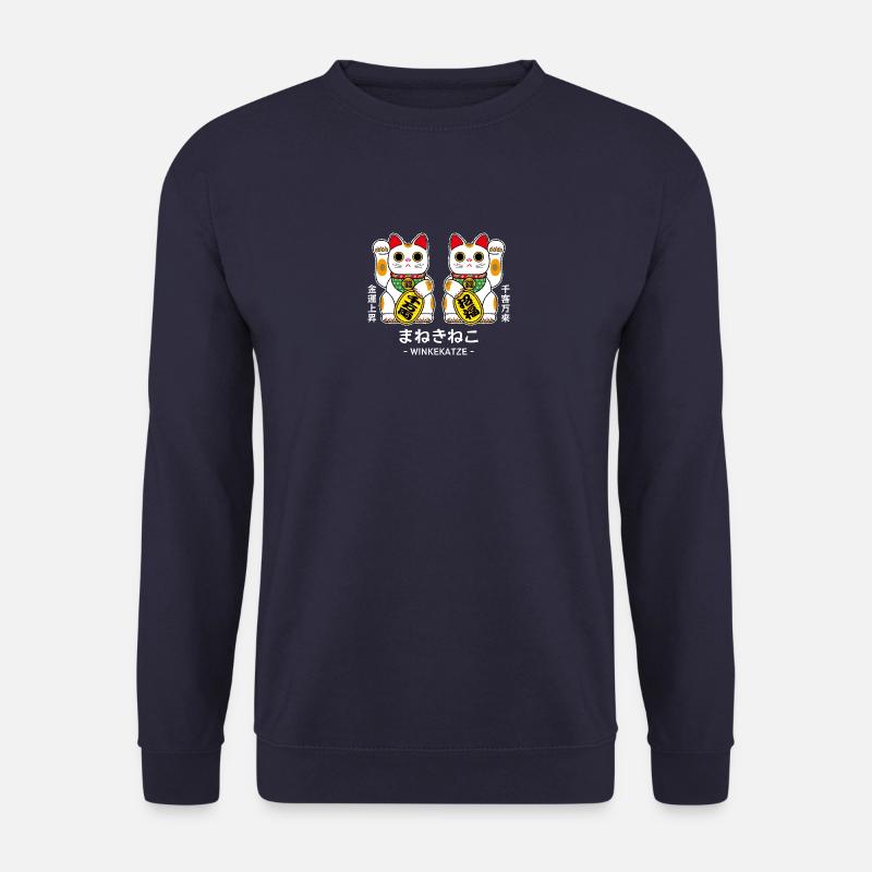 Manekineko - Winkekatze - Unisex Pullover - Navy