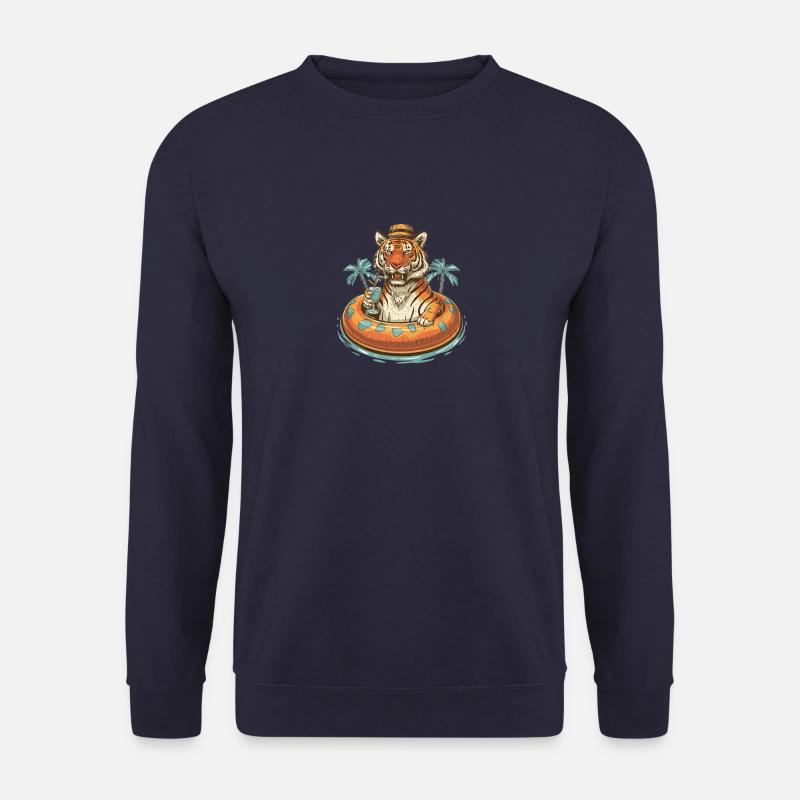 Tiger on vacation - Unisex Sweatshirt - navy