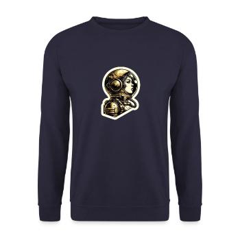 Space girl - Unisex Sweatshirt - navy - Front - Alina (178cm) & Michal (187cm)