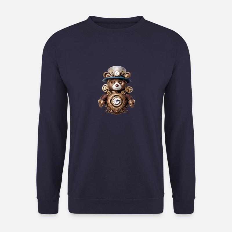 Steampunk Teddy - Unisex Pullover - Navy