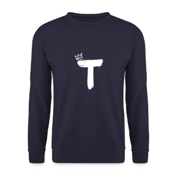 T - Unisex Pullover - Navy - Vorne - Alina (178cm) & Michal (187cm)
