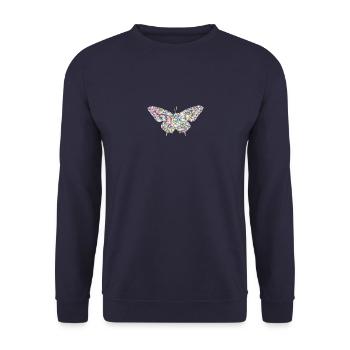 650 buttercream - Sweat-shirt Unisexe - marine - Devant - Alina (178cm) & Michal (187cm)