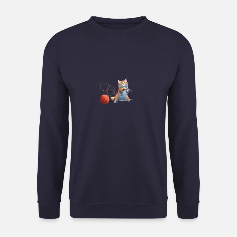 Cat with wool - Unisex Sweatshirt - navy
