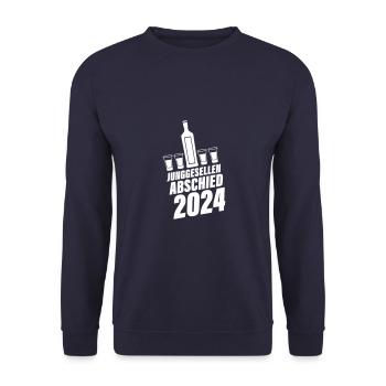 Junggesellen Abschied 2024 - Unisex Pullover - Navy - Vorne - Alina (178cm) & Michal (187cm)