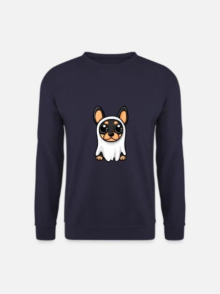 Doberman Dog Halloween Funny Ghost - Unisex Sweatshirt - navy