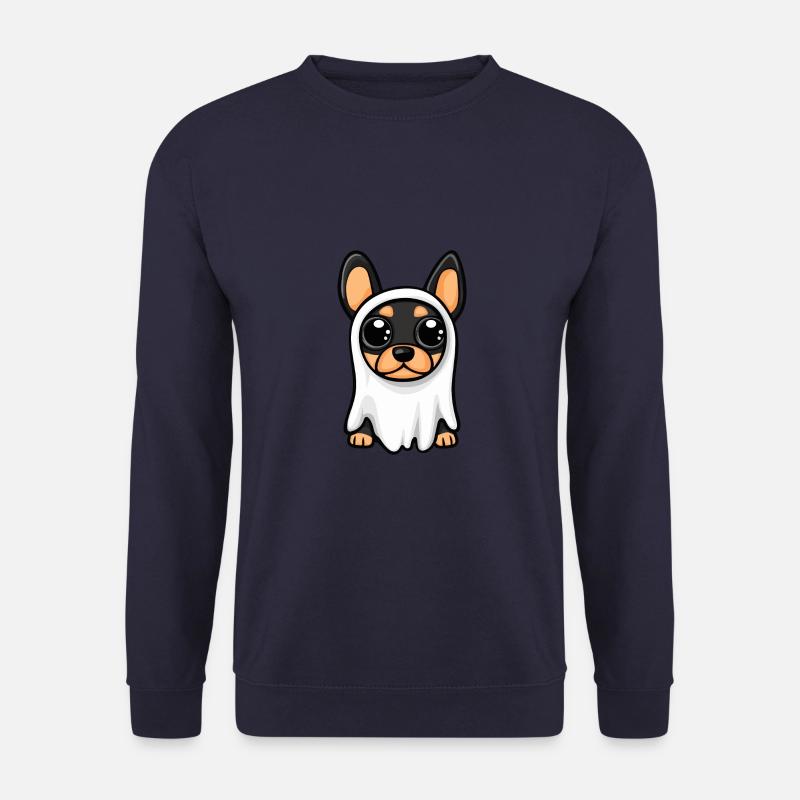 Doberman Dog Halloween Funny Ghost - Unisex Sweatshirt - navy