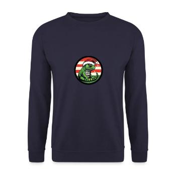 Chameleon Weihnachten Christmas - Unisex Sweatshirt - navy - Front - Alina (178cm) & Michal (187cm)