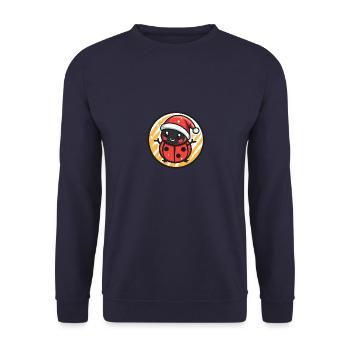 Ladybug Christmas Christmas - Unisex Sweatshirt - navy - Front - Alina (178cm) & Michal (187cm)