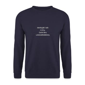 Gaming – Kein Hobby, sondern Lebenseinstellung - Unisex Pullover - Navy - Vorne - Alina (178cm) & Michal (187cm)