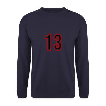 13 Number Years Jersey - Unisex Sweatshirt - navy - Front - Alina (178cm) & Michal (187cm)