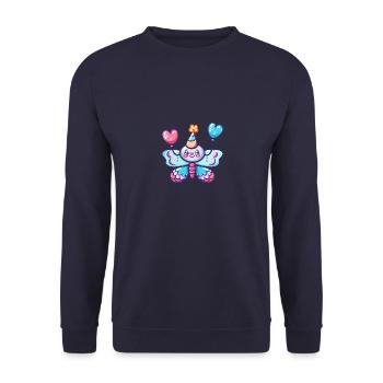 Papillon Anniversaire BD - Sweat-shirt Unisexe - marine - Devant - Alina (178cm) & Michal (187cm)