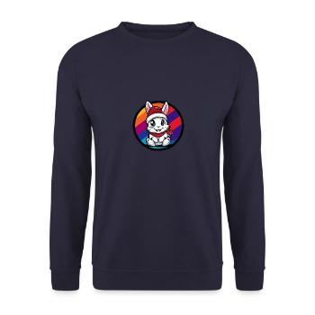 Lapin Noël Noël - Sweat-shirt Unisexe - marine - Devant - Alina (178cm) & Michal (187cm)