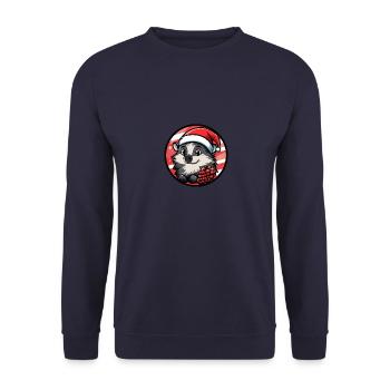 Hérisson Noël Noël - Sweat-shirt Unisexe - marine - Devant - Alina (178cm) & Michal (187cm)