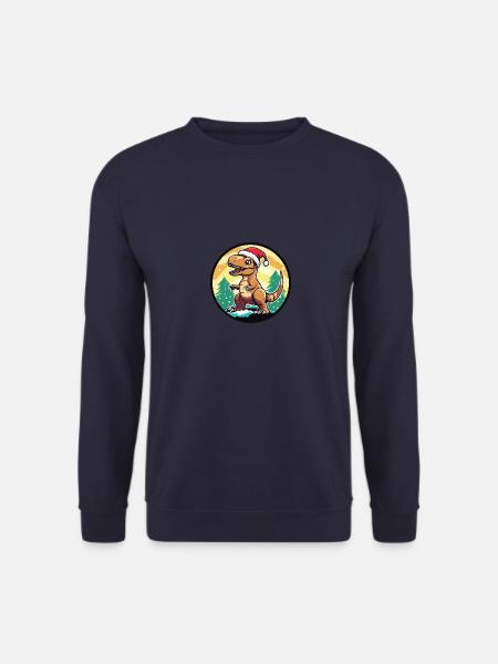 Dinosaur T-Rex Christmas Christmas - Unisex Sweatshirt - navy