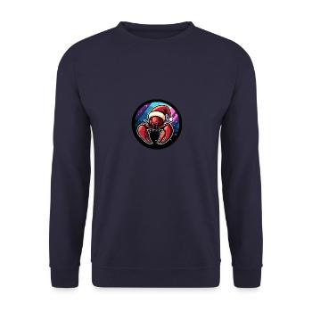 Hummer Krebs Weihnachten Christmas - Unisex Pullover - Navy - Vorne - Alina (178cm) & Michal (187cm)