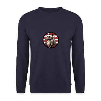 Armadillo Noël Noël - Sweat-shirt Unisexe - marine - Devant - Alina (178cm) & Michal (187cm)