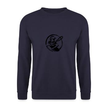 Tennis Spielerin Silhouette - Unisex Pullover - Navy - Vorne - Alina (178cm) & Michal (187cm)