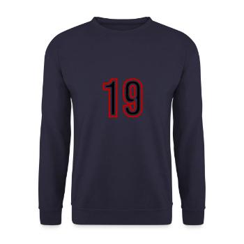 19 Number Years Jersey - Unisex Sweatshirt - navy - Front - Alina (178cm) & Michal (187cm)
