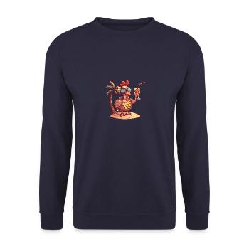 Truthan Summer Beach Comic - Unisex Sweatshirt - navy - Front - Alina (178cm) & Michal (187cm)