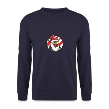 Hahn Weihnachten Christmas - Unisex Pullover - Navy - Vorne - Alina (178cm) & Michal (187cm)