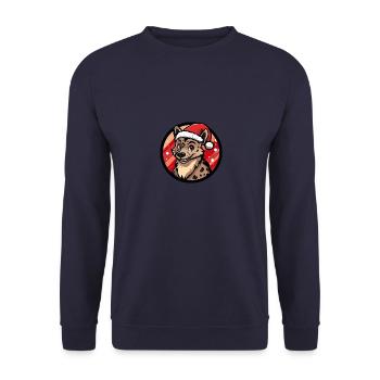 Hyène Noël Noël - Sweat-shirt Unisexe - marine - Devant - Alina (178cm) & Michal (187cm)