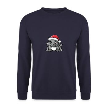 Dinosaure Stegosaurus Noël Mignon - Sweat-shirt Unisexe - marine - Devant - Alina (178cm) & Michal (187cm)